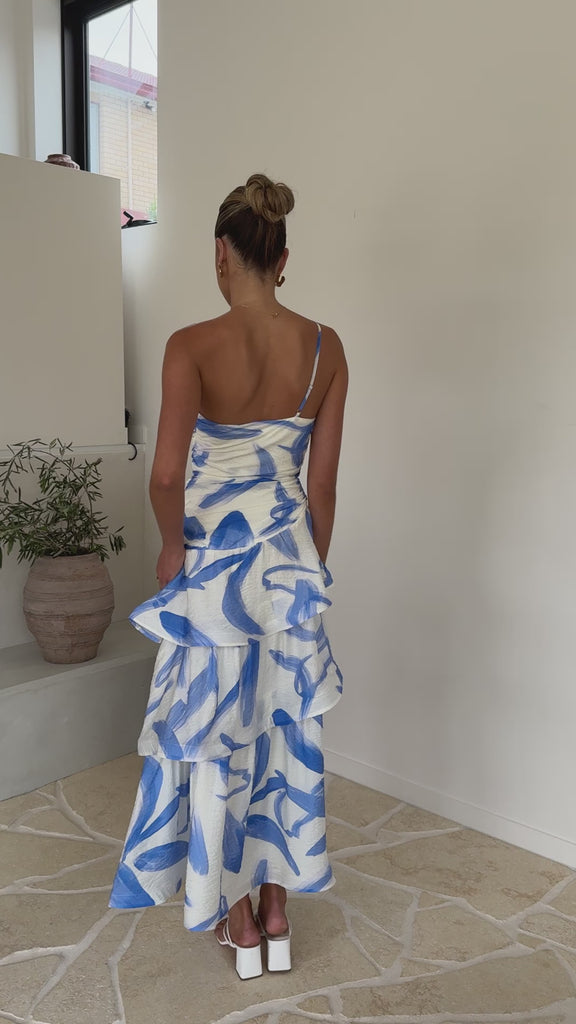 Nalani Maxi Dress - Blue Print - Billy J