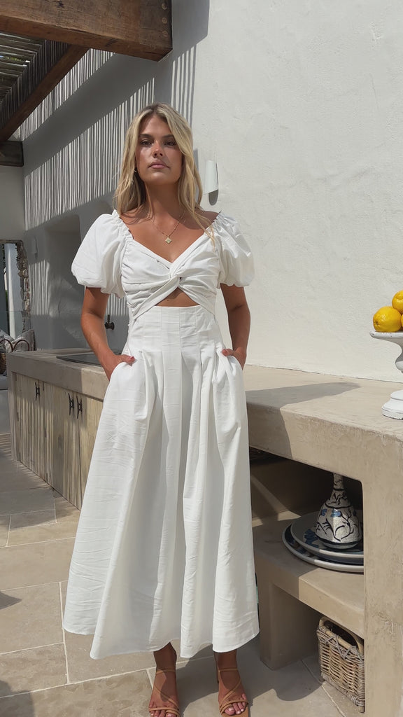 Christina Maxi Dress - White - Billy J