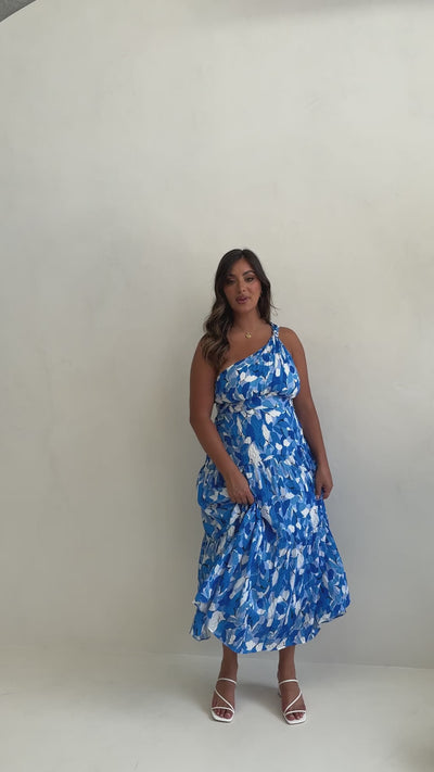 Load and play video in Gallery viewer, Jayma Maxi Dress - Blue Floral - Billy J
