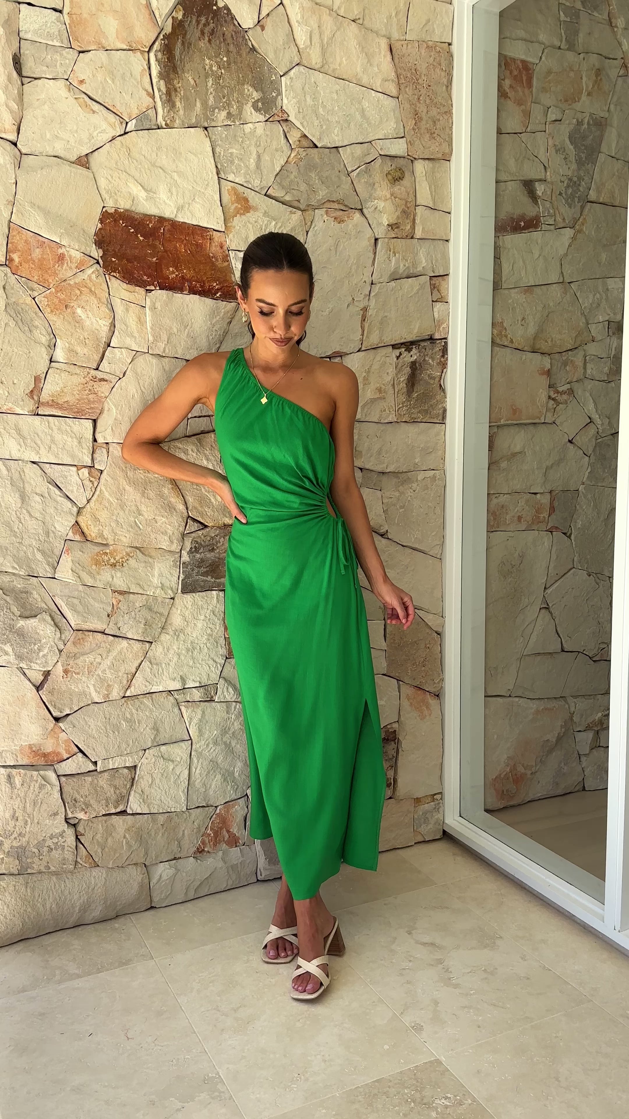 Galiena Midi Dress - Green - Billy J