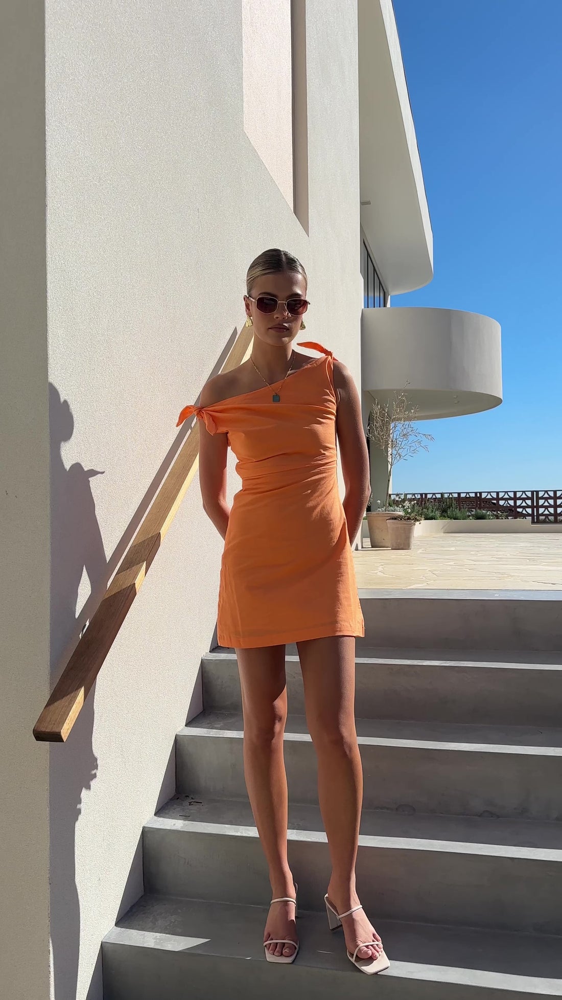 Ebbe Mini Dress - Orange - Billy J