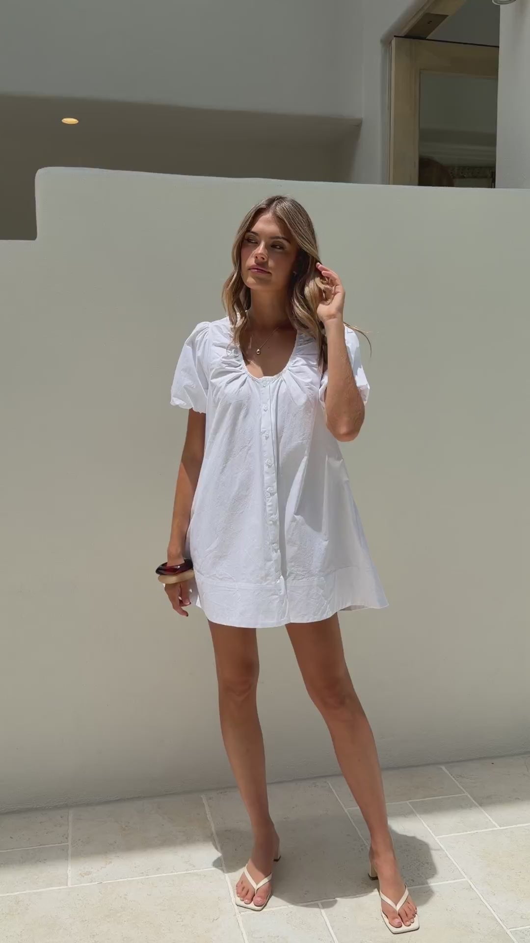 Keeva Mini Dress - White - Billy J