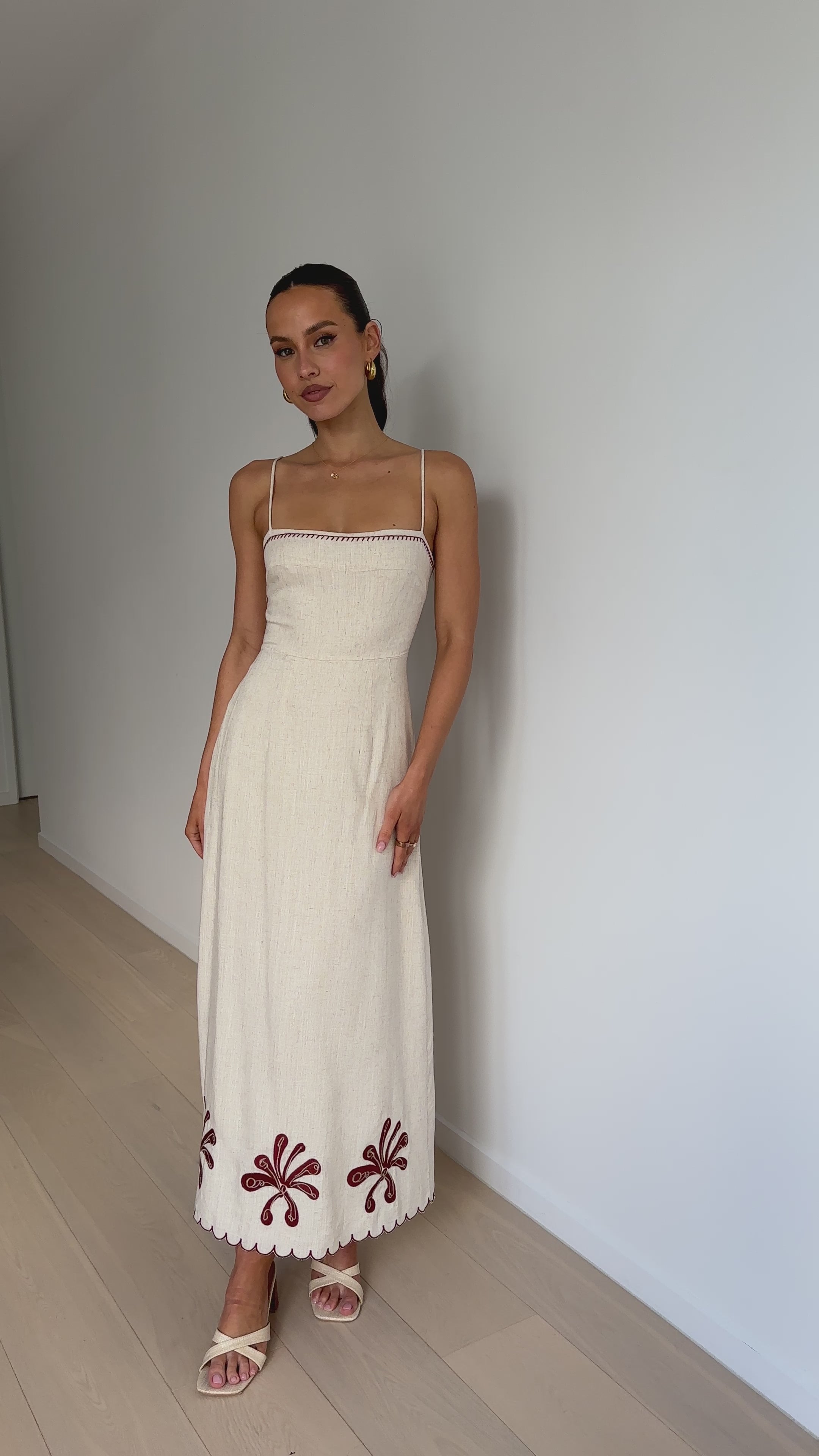 Daya Maxi Dress - Natural / Brown - Billy J