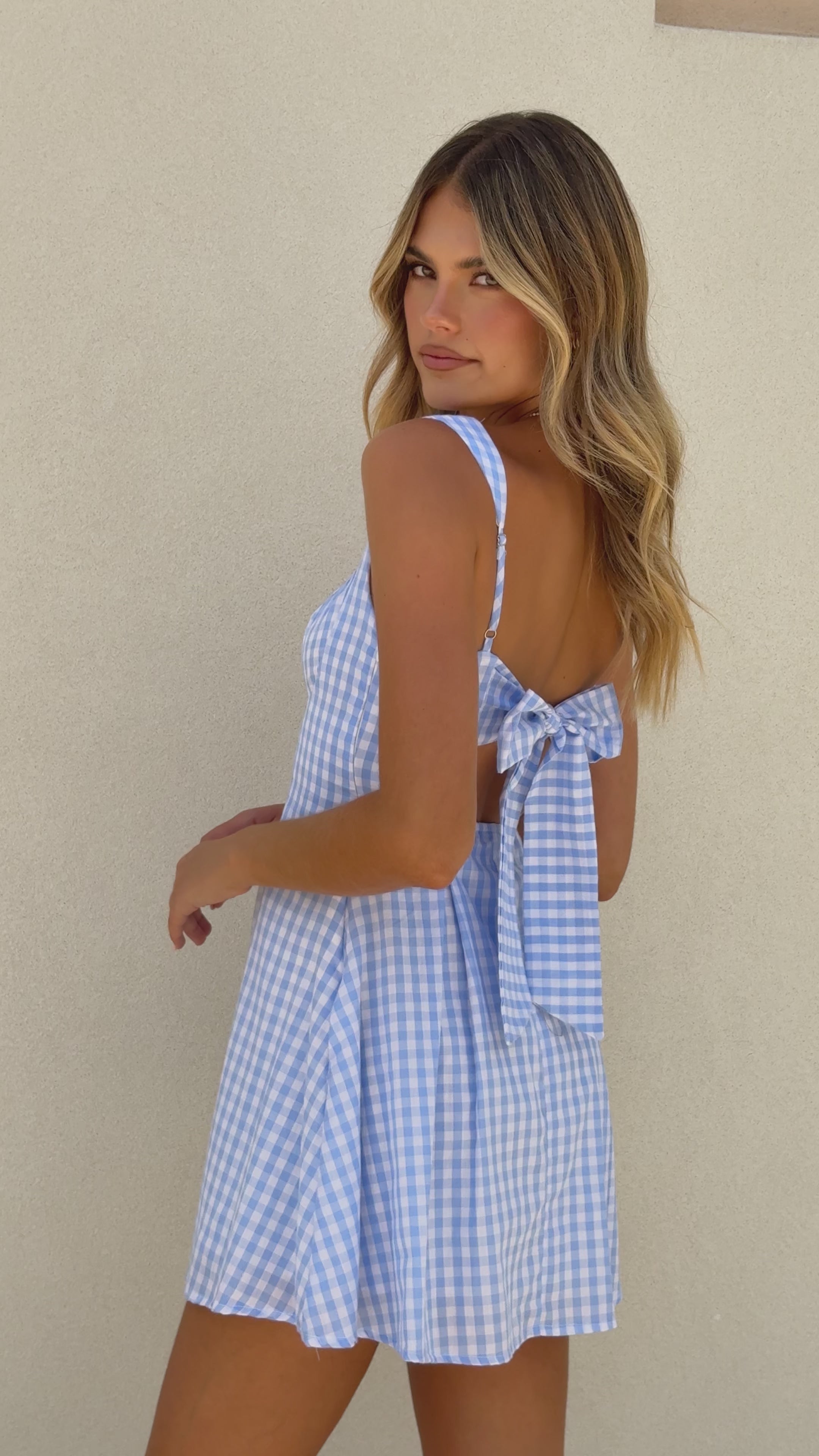 Jailene Mini Dress - Picnic Blue - Billy J