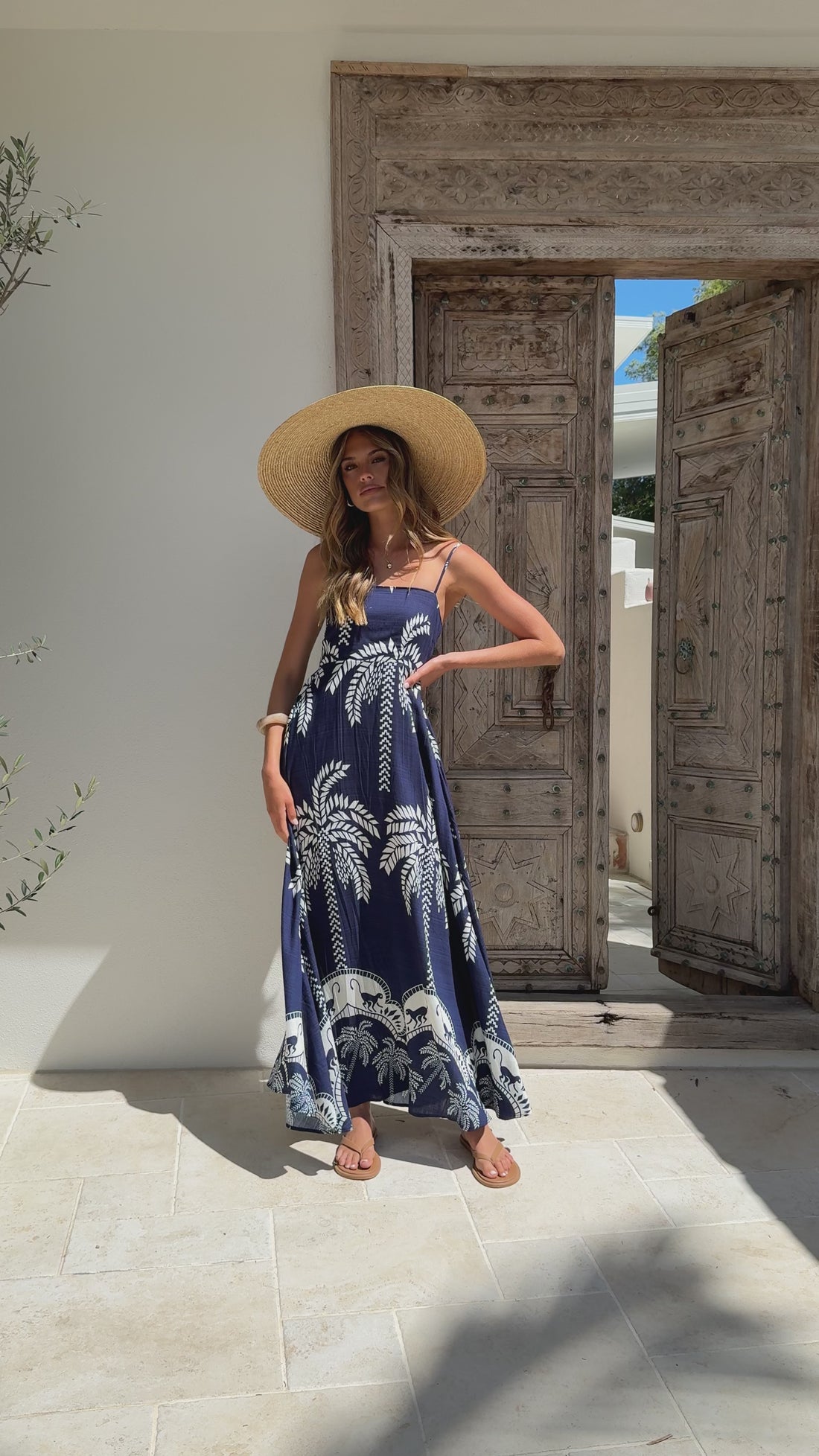 Jaylene Maxi Dress - Navy Bahamas - Billy J