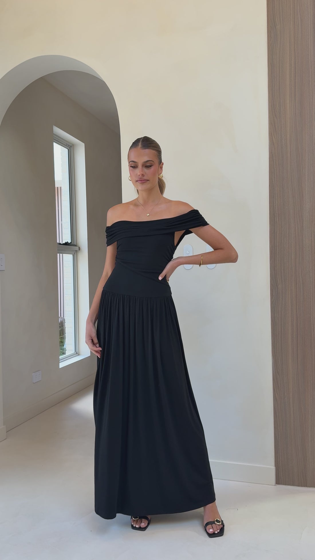 Manalla Maxi Dress - Black - Billy J