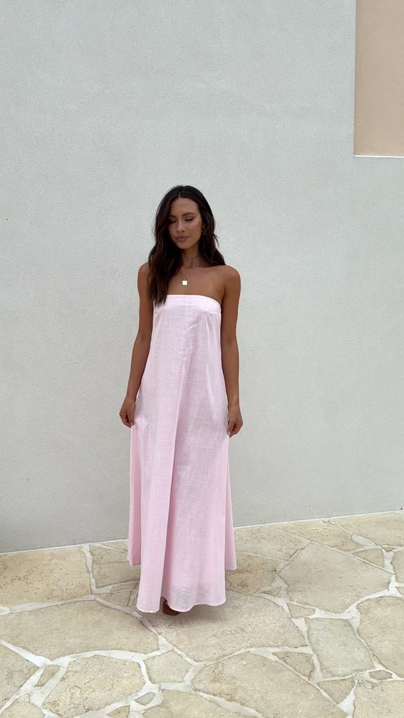 Connie Maxi Dress - Baby Pink - Billy J