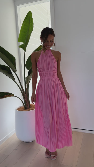 Load and play video in Gallery viewer, Frances Maxi Dress - Pink - Billy J
