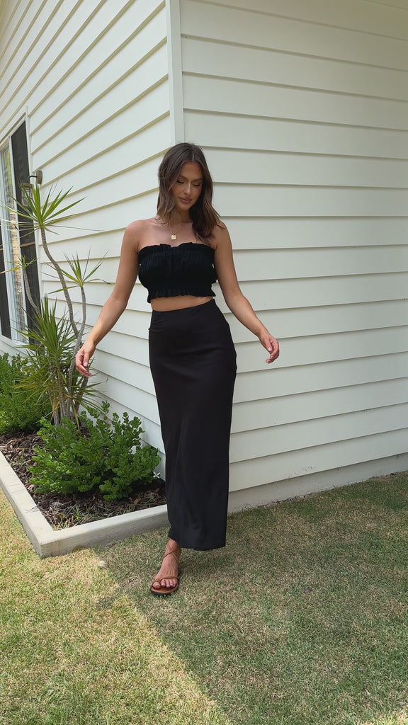 Zaltana Maxi Skirt - Black - Billy J