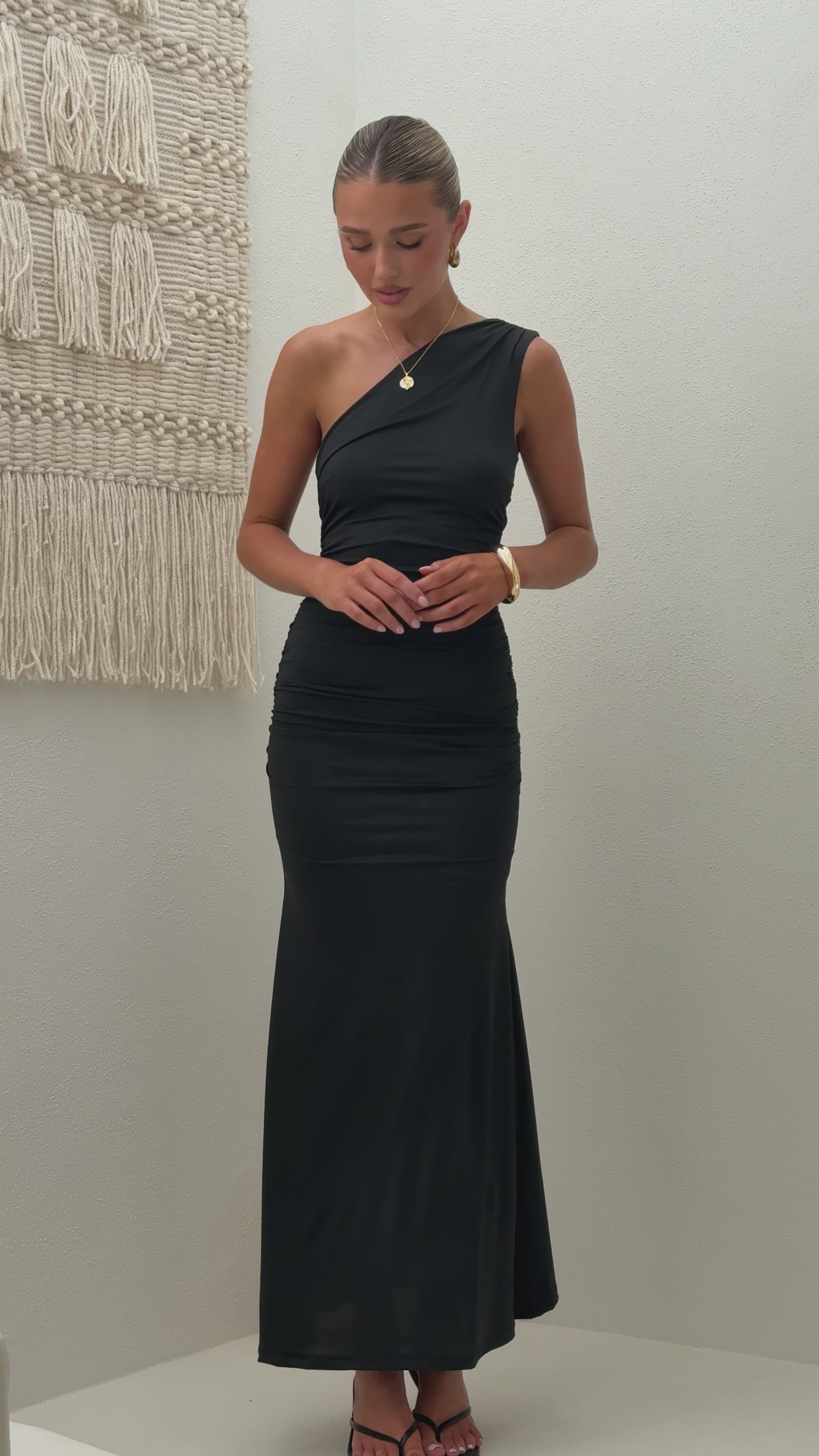 Load video: Jayla Maxi Dress - Black - Billy J