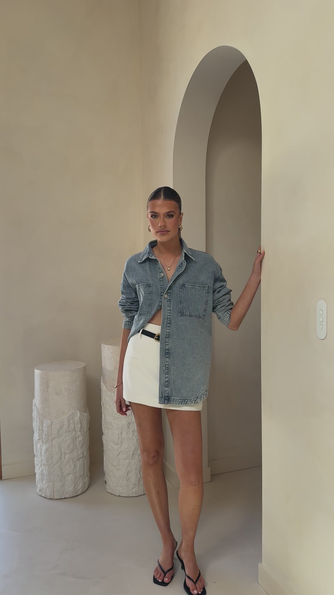 Valdez Oversized Denim Jacket - Blue - Billy J