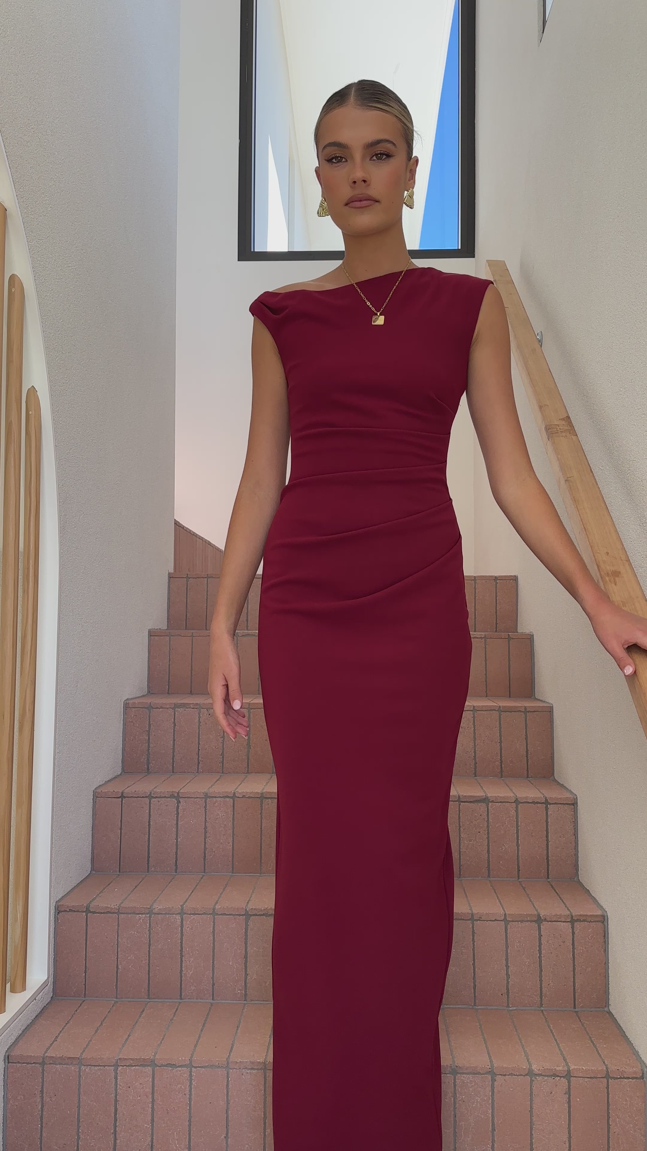 Lilah Maxi Dress - Wine - Billy J