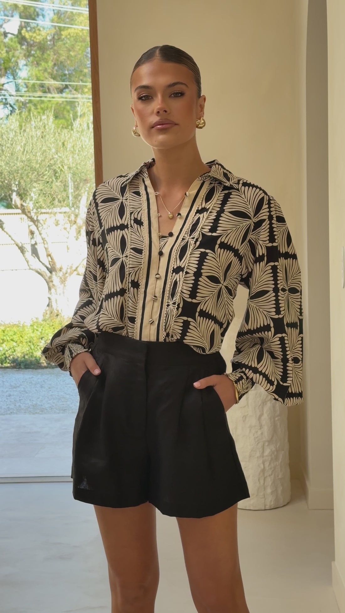 Flora Top - Cortana Print - Billy J