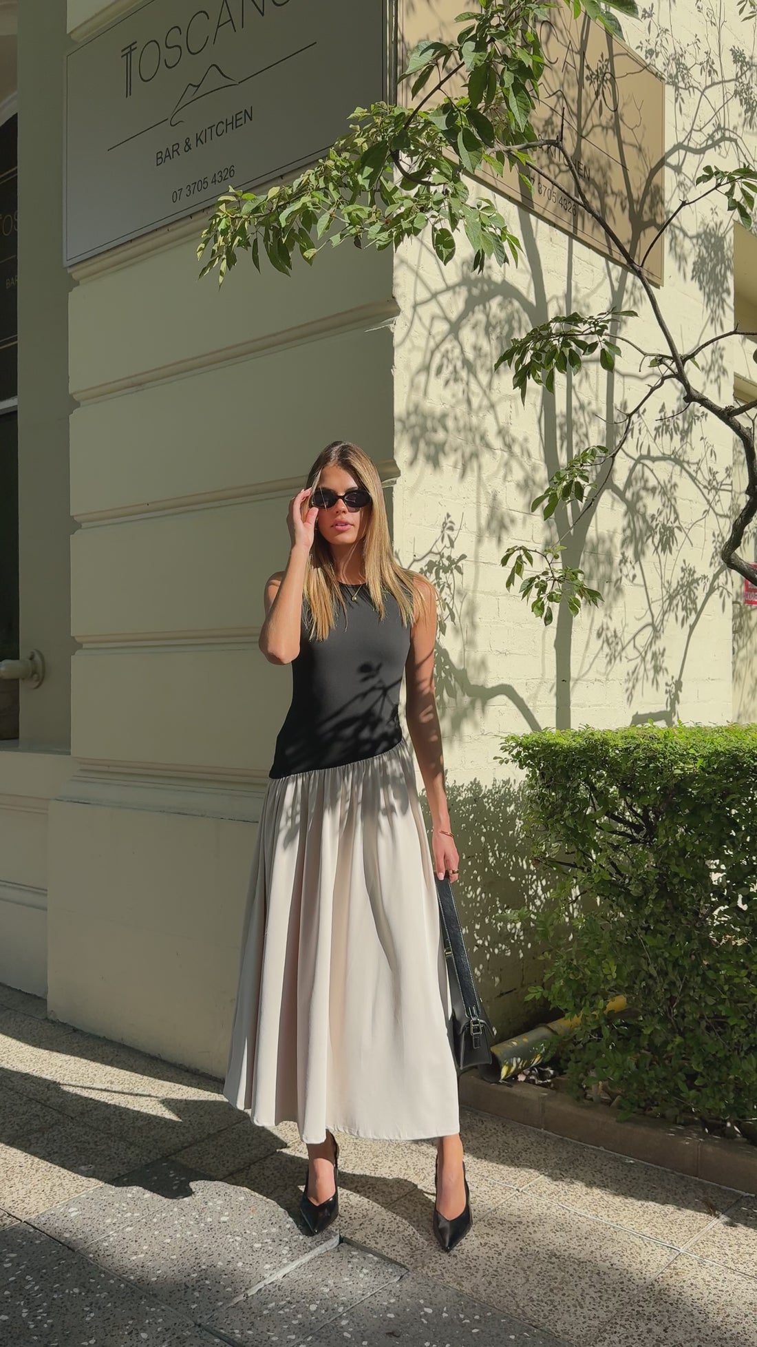Darlita Maxi Dress - Black / Nude - Billy J