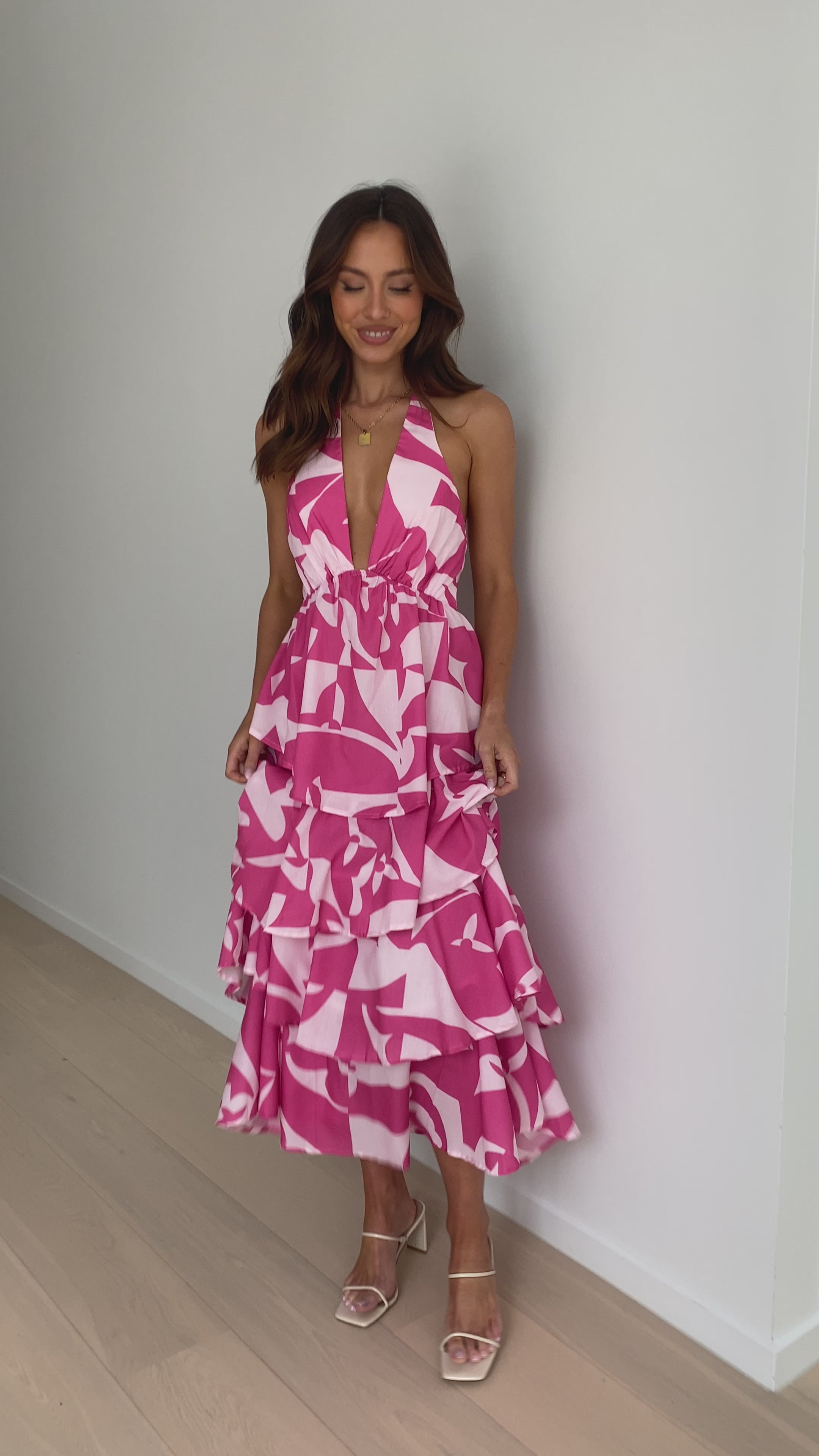 Adriana Maxi Dress - Pink - Billy J