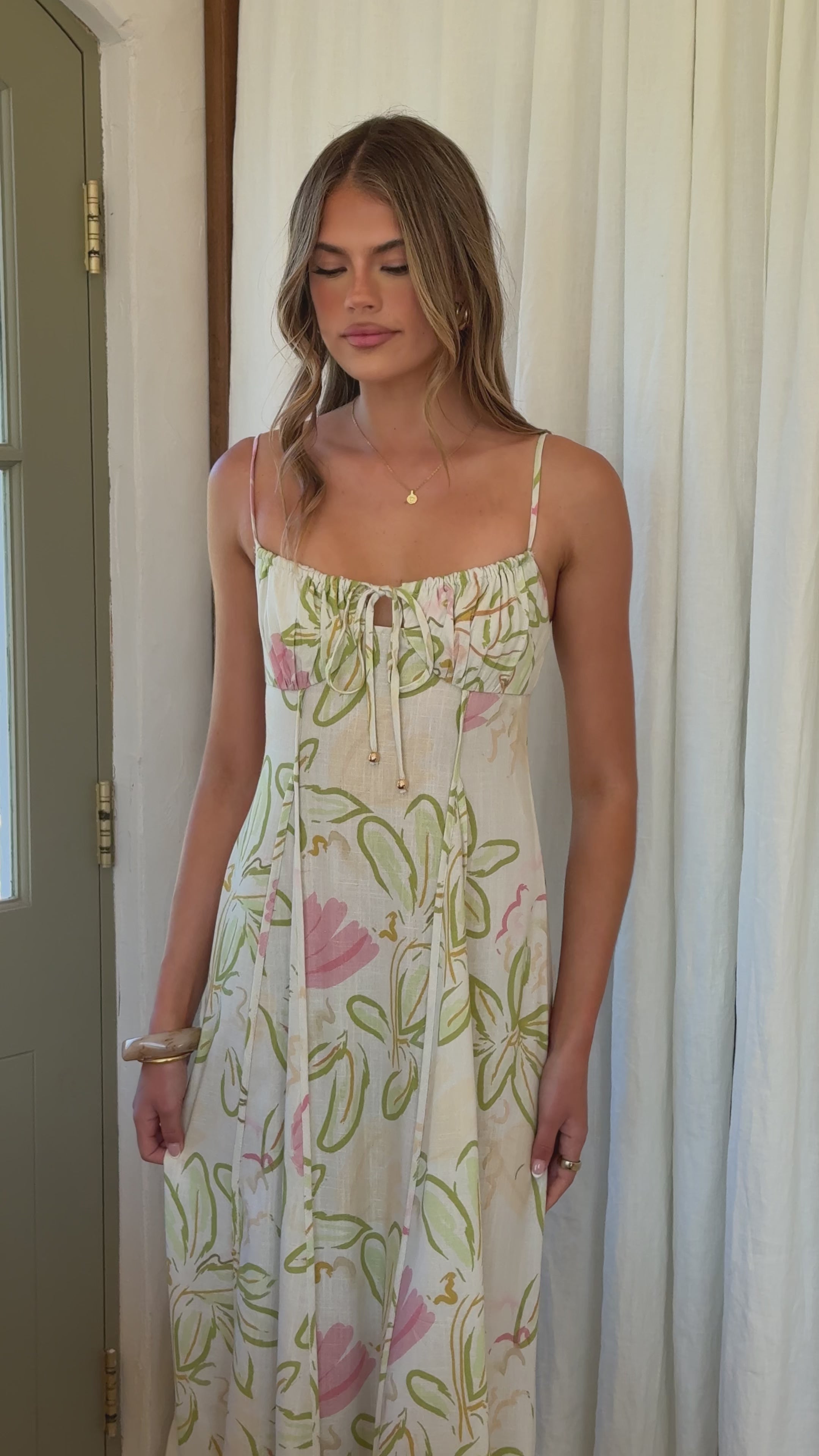 Load video: Millie Maxi Dress - Primavera Print - Billy J