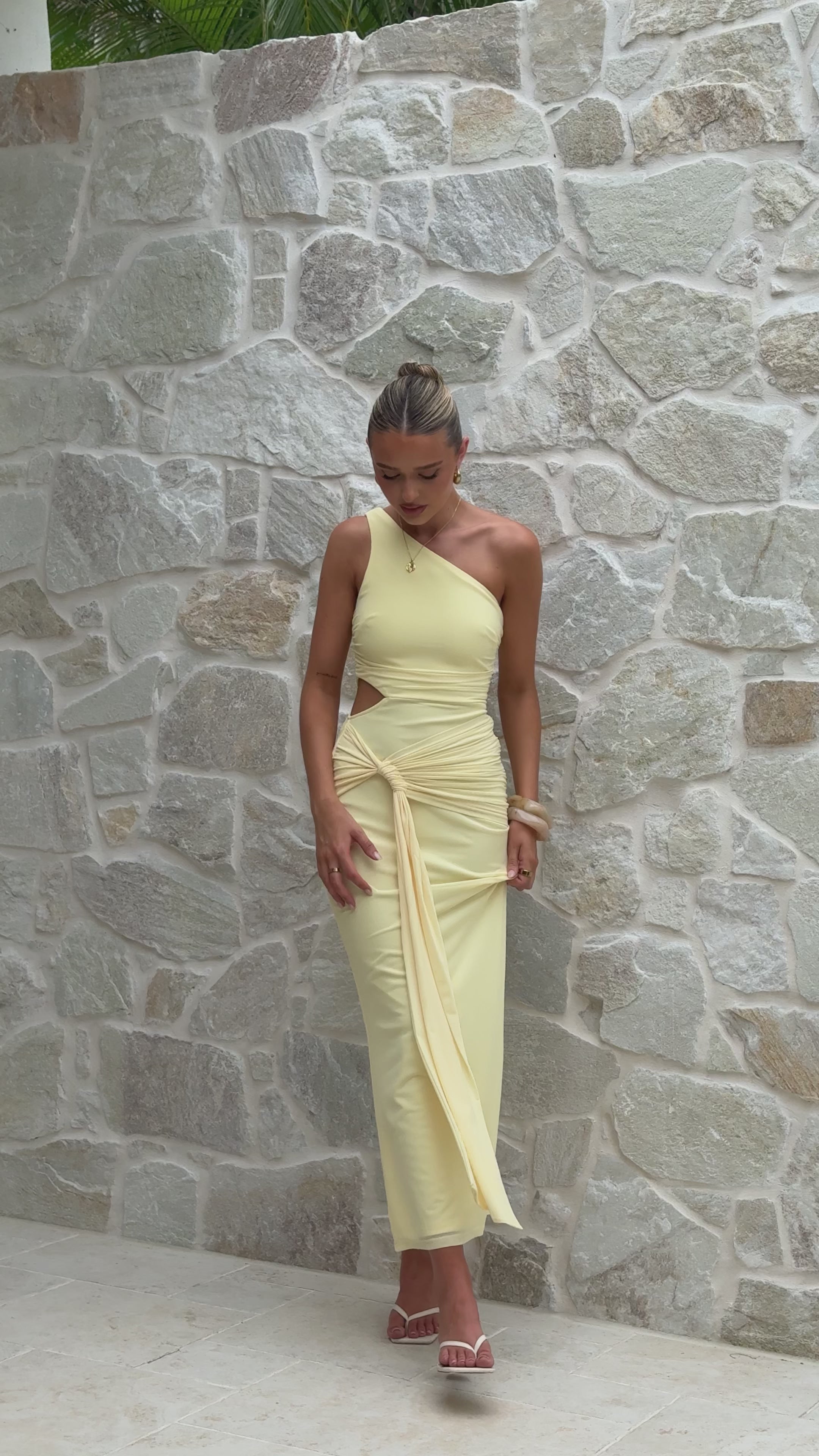 Load video: Kourt Maxi Dress - Yellow - Billy J