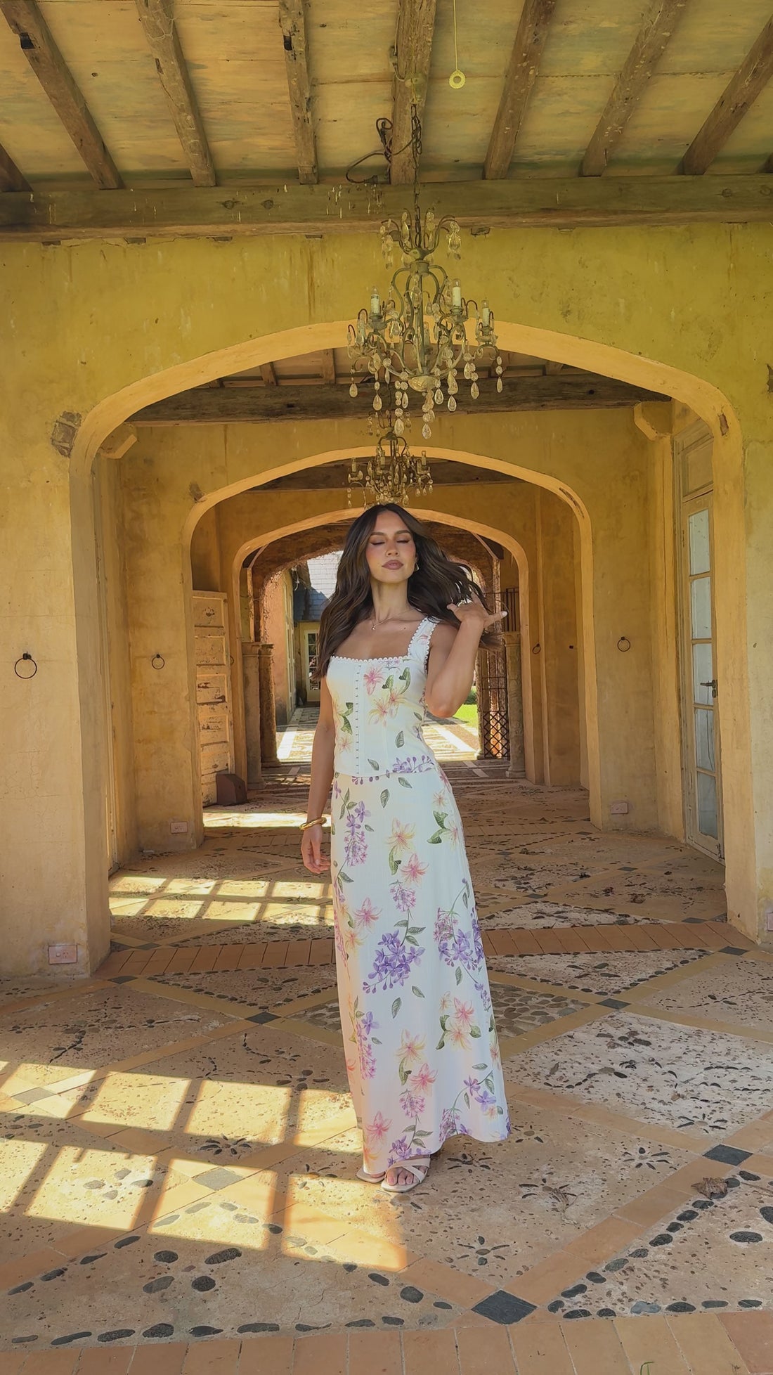 Saylor Maxi Skirt - Botanical Bloom - Billy J