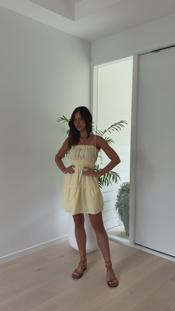 Cely Mini Dress - Yellow - Billy J