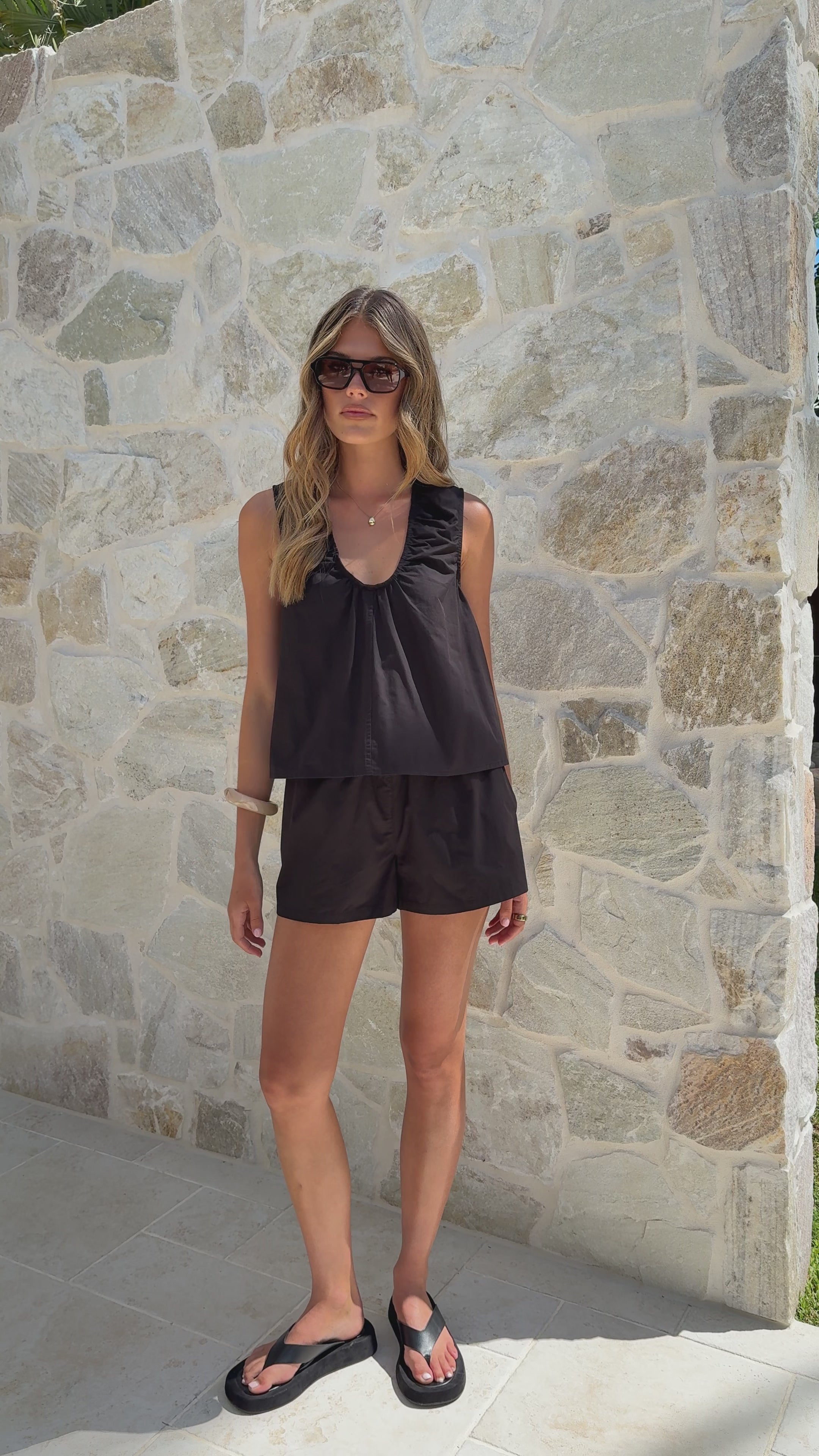 Load video: Vika Shorts - Black - Billy J