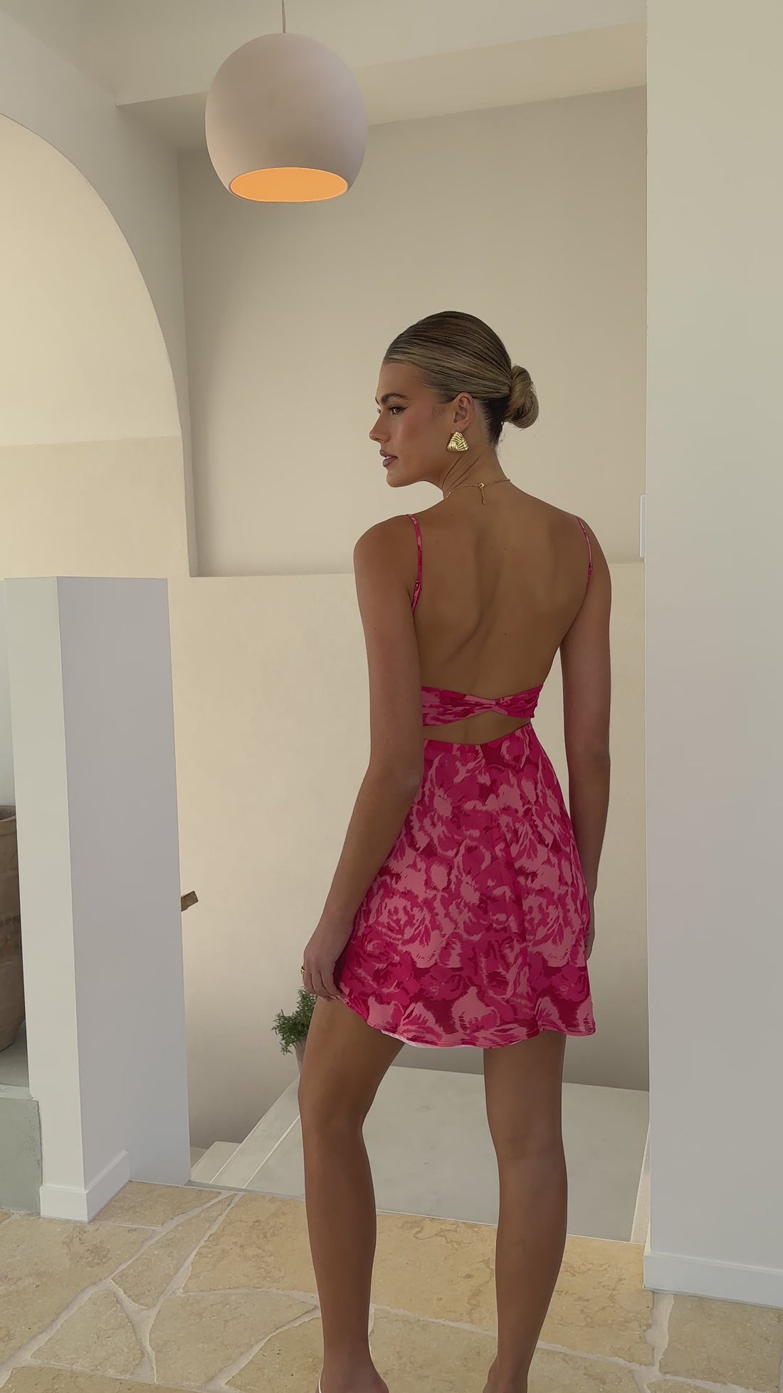 Margie Mini Dress - Pink Floral - Billy J