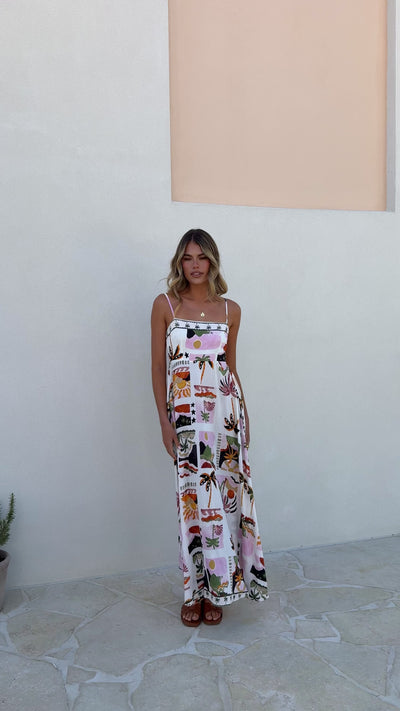 Load and play video in Gallery viewer, Jaylene Maxi Dress - Desert Palms - Billy J
