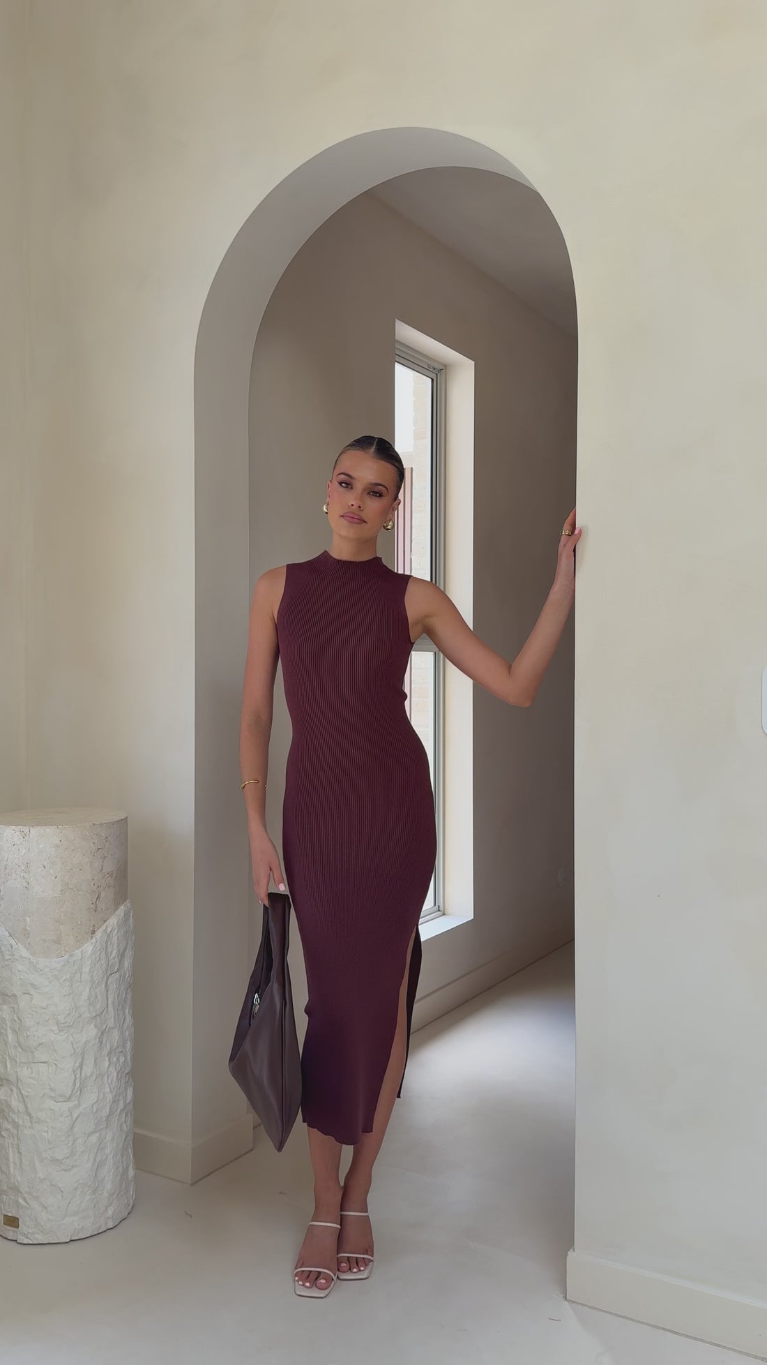 Mae Knit Dress - Chocolate - Billy J