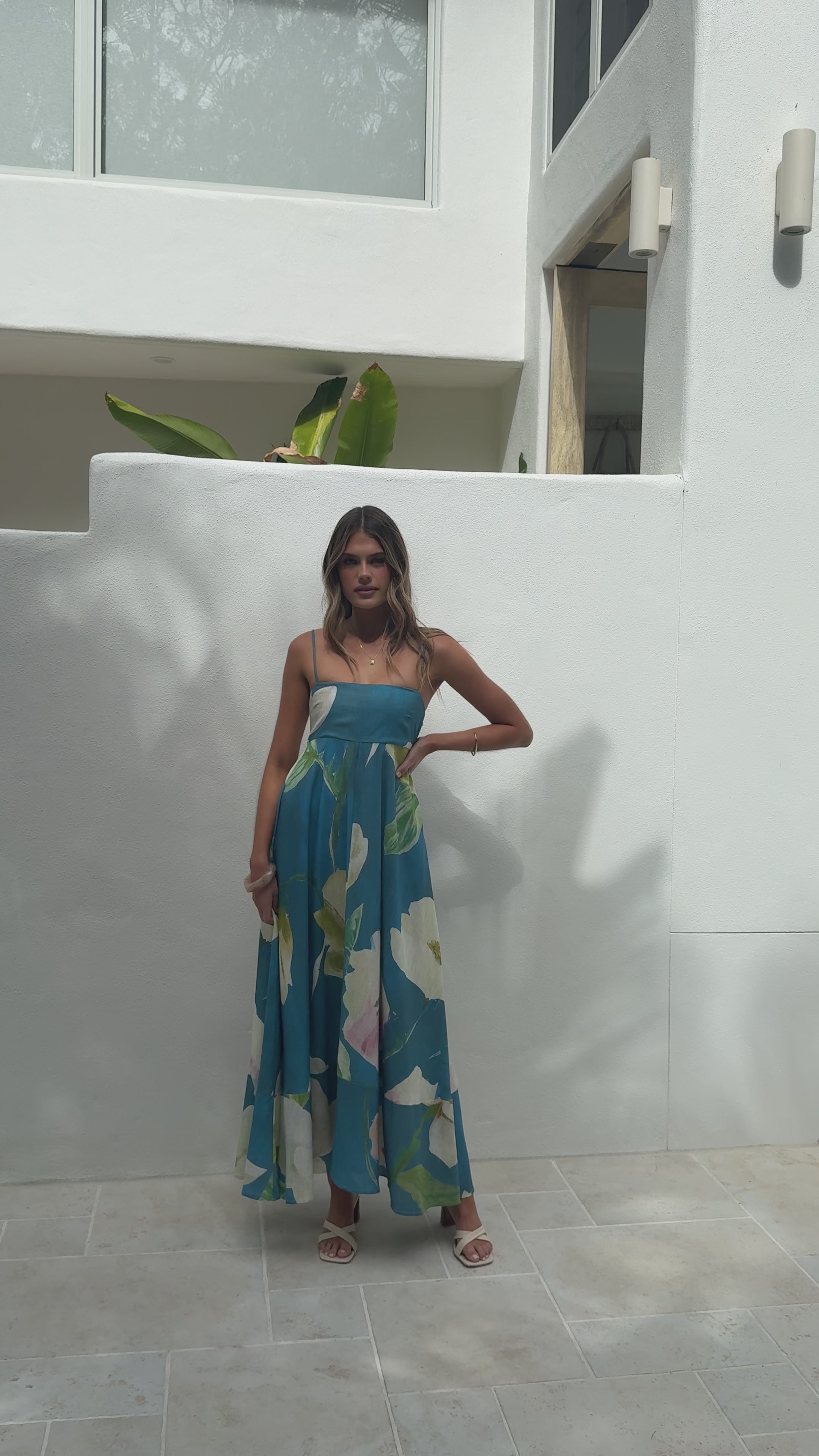 Load video: Giana Maxi Dress - Blue Orchid - Billy J