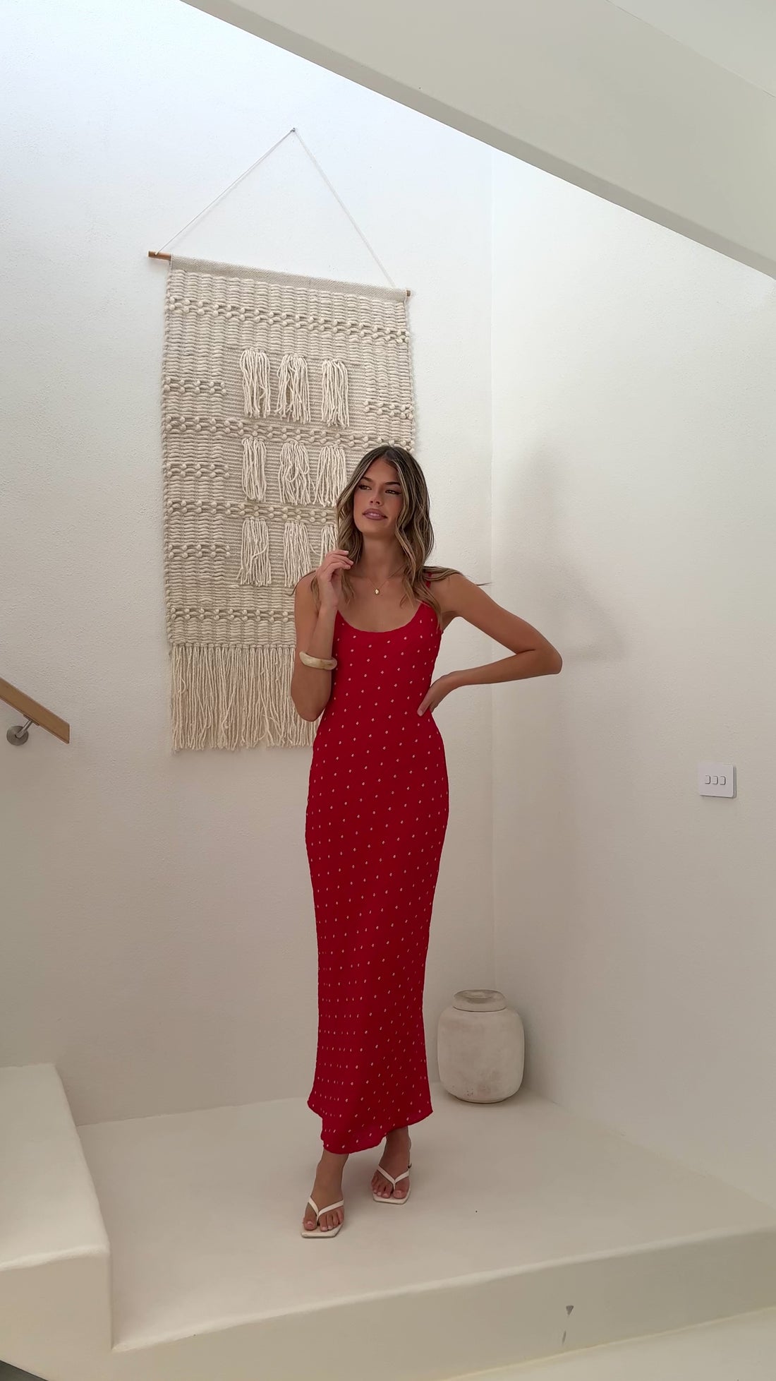 Shania Maxi Dress - Red Floral - Billy J