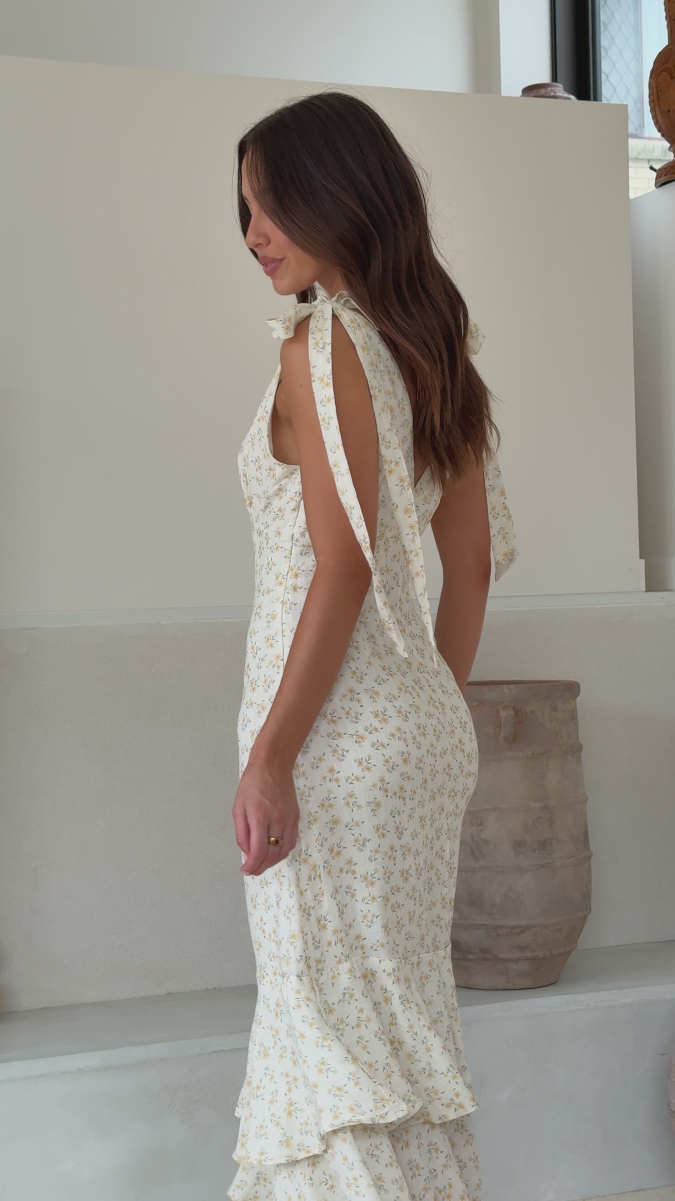 Idana Maxi Dress - Cream / Floral - Billy J