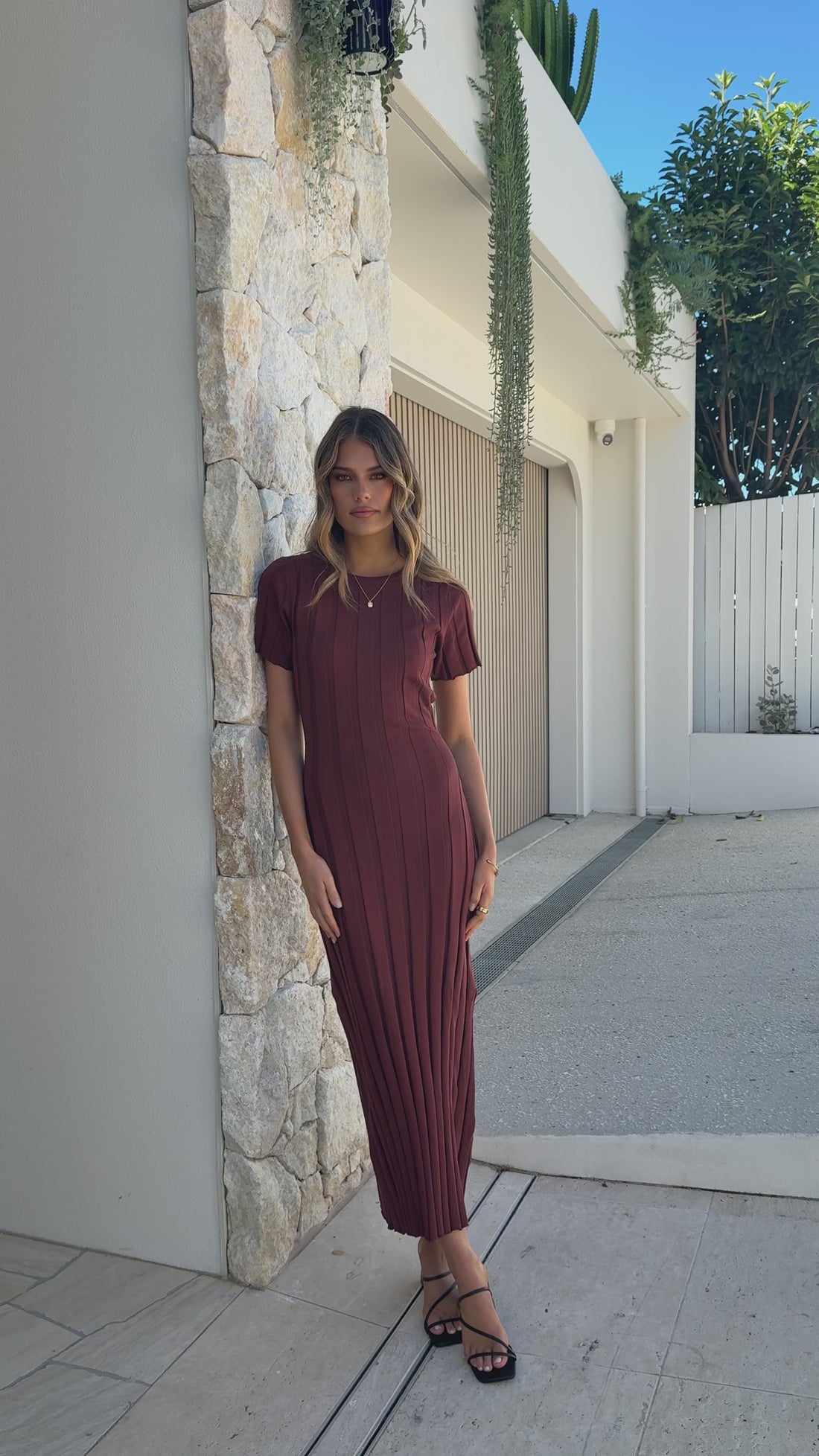 Mari Maxi Dress - Chocolate - Billy J