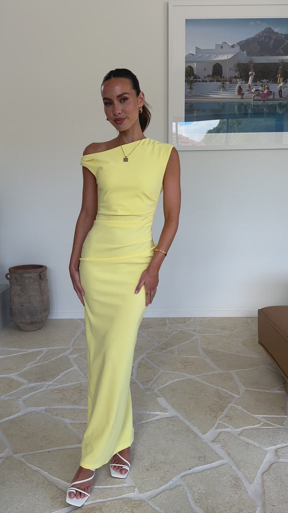 Lilah Maxi Dress - Yellow - Billy J