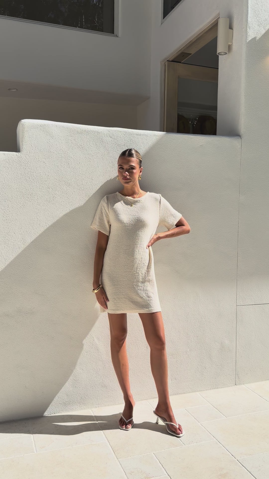 Janaya Mini Dress - Cream - Billy J