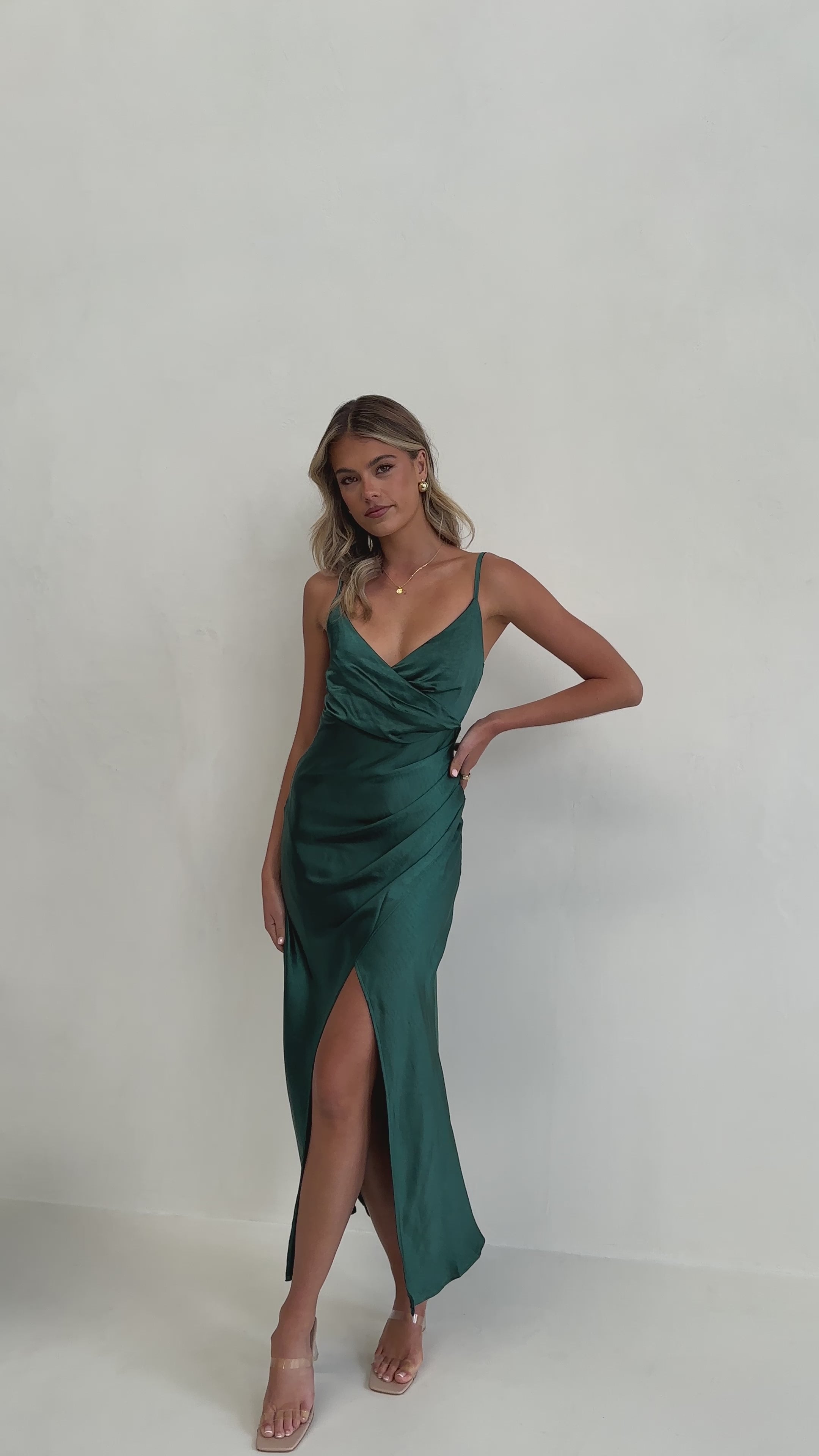 Elsa Midi Dress - Emerald