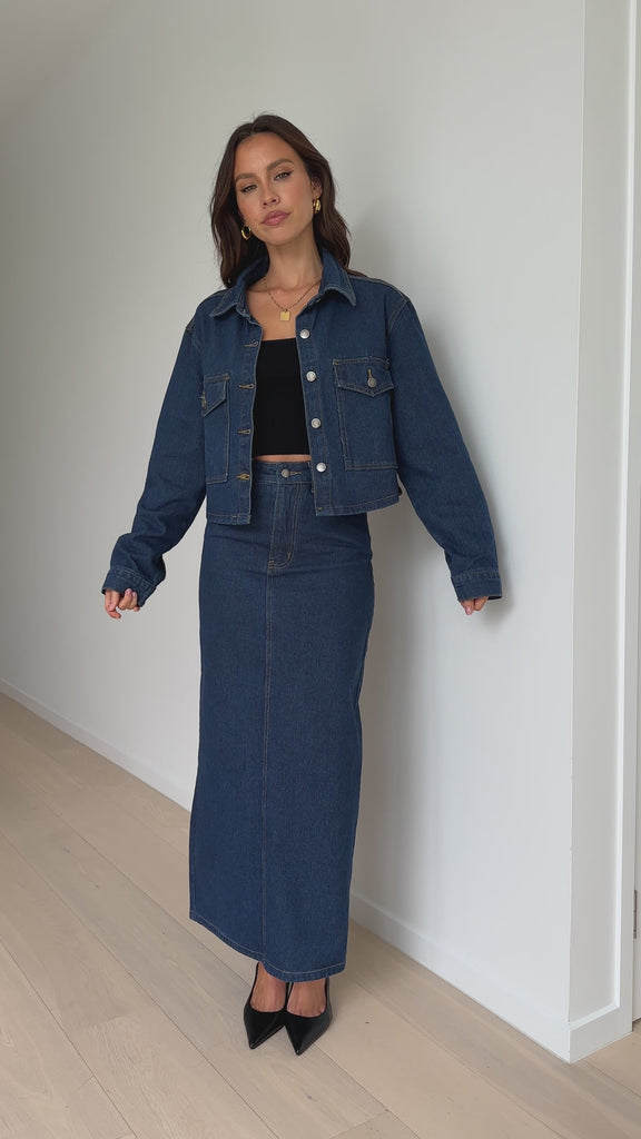 Fiona Denim Jacket - Indigo - Billy J