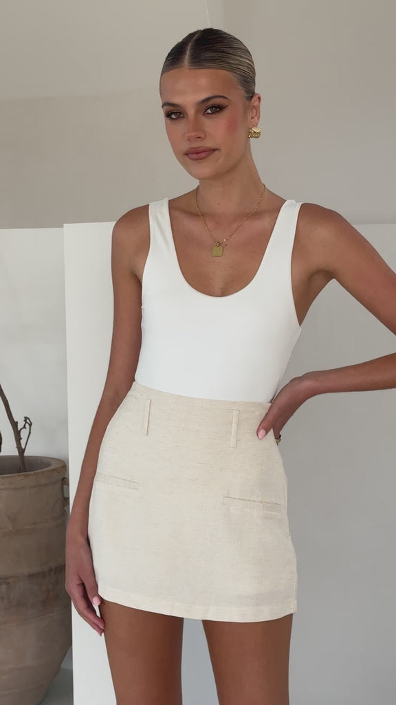 Jessica Skort - Natural Linen Blend - Billy J