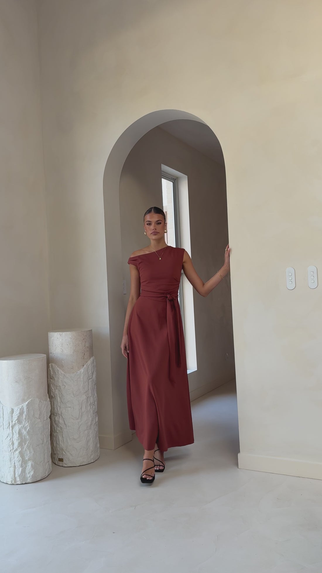 Gemma Maxi Dress - Brown - Billy J