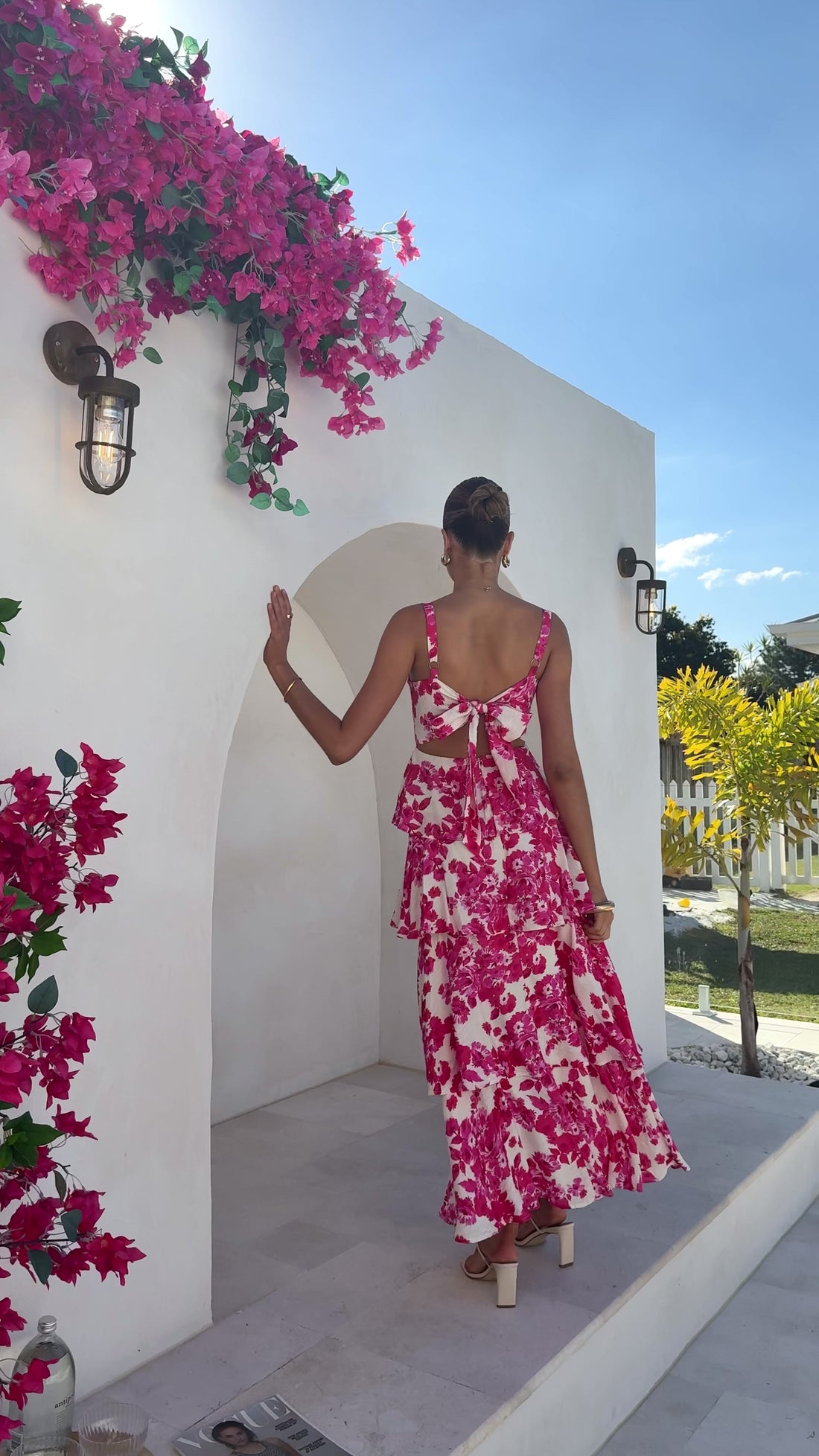 Odilia Maxi Dress - Pink/White Floral - Billy J