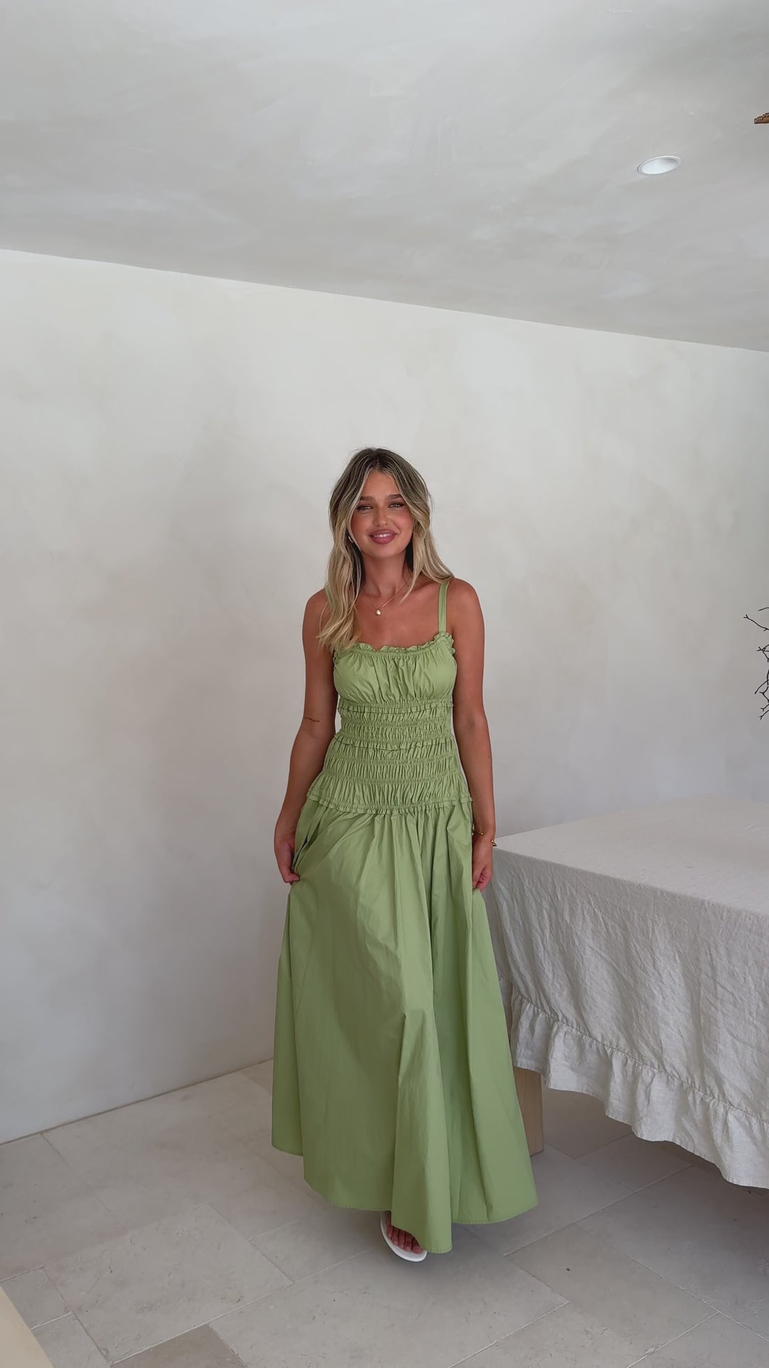 Willa Maxi Dress - Matcha - Billy J