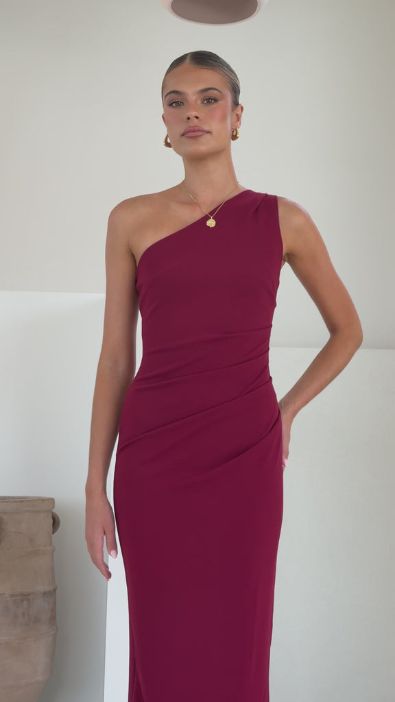 Cataleya Maxi Dress - Wine - Billy J