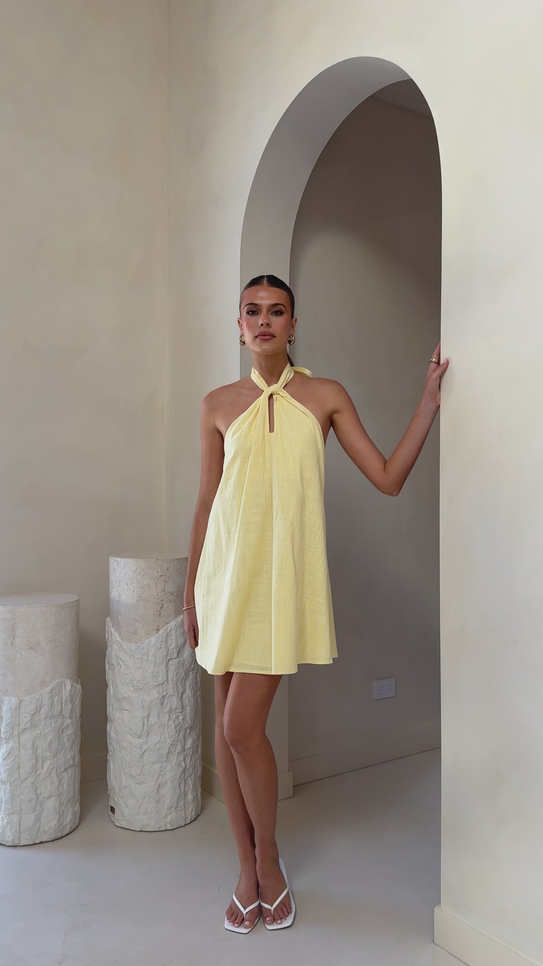 Maja Mini Dress - Yellow - Billy J