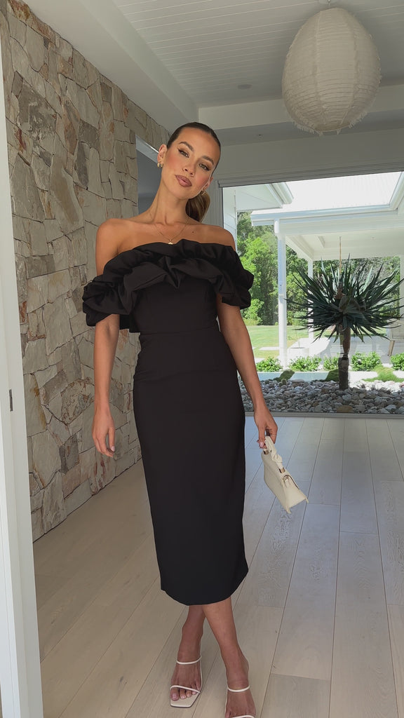 Bernadette Maxi Dress - Black - Billy J