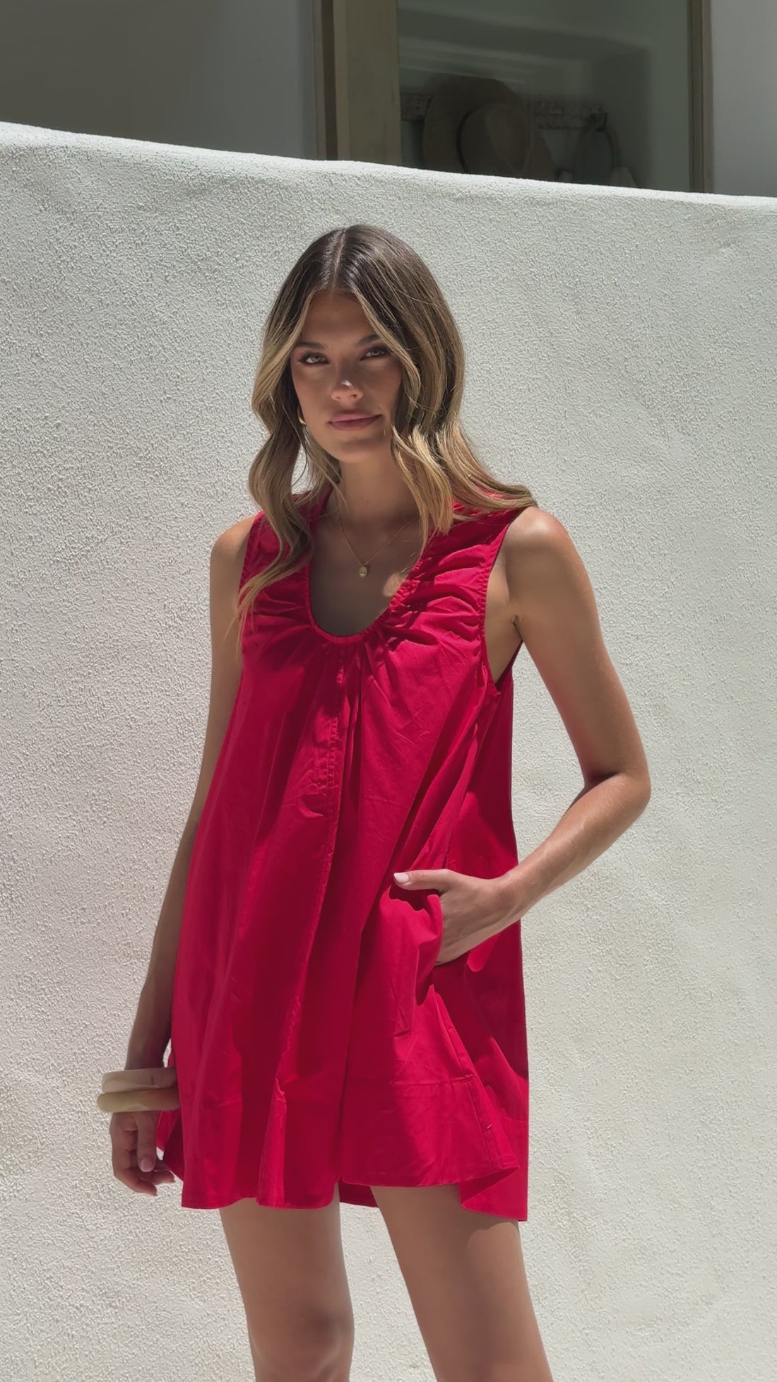 Vika Mini Dress - Red - Billy J