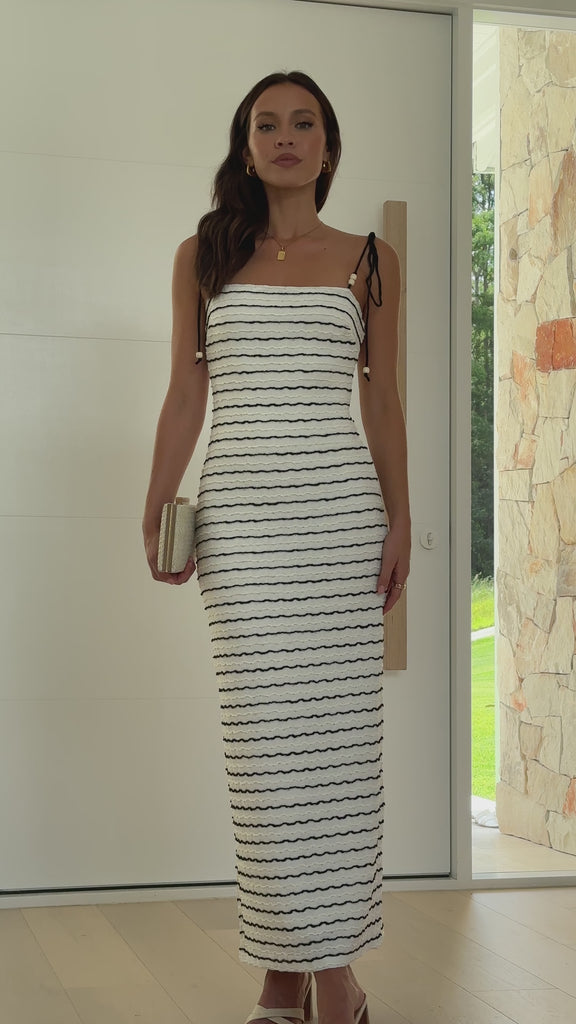 Idriya Maxi Dress - Cream / Black - Billy J