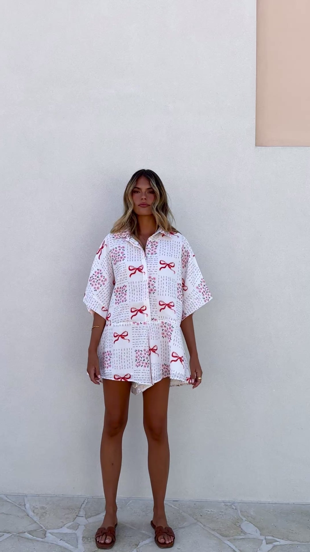 Alexandria Playsuit - Sweet Bow Pink - Billy J
