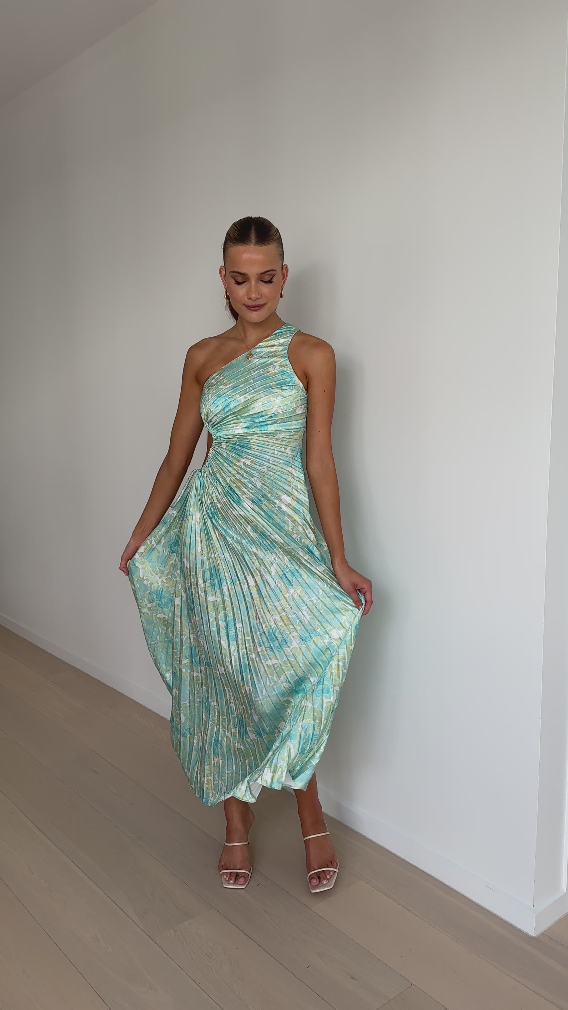 Laken Maxi Dress - Green Floral - Billy J