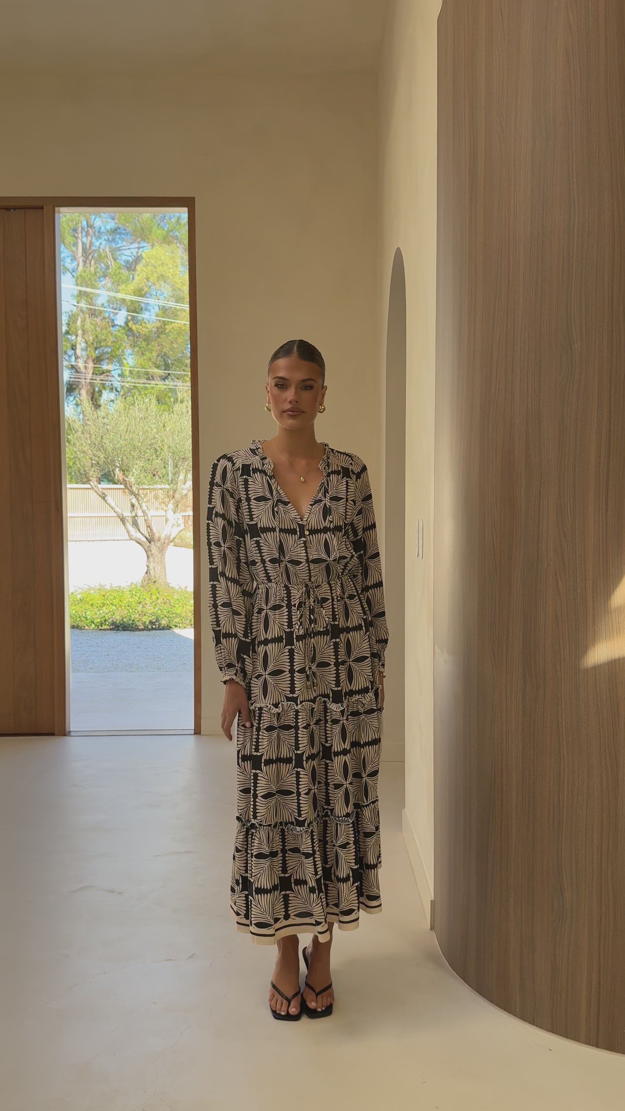 Load video: Lani Maxi Dress - Cortana Print - Billy J