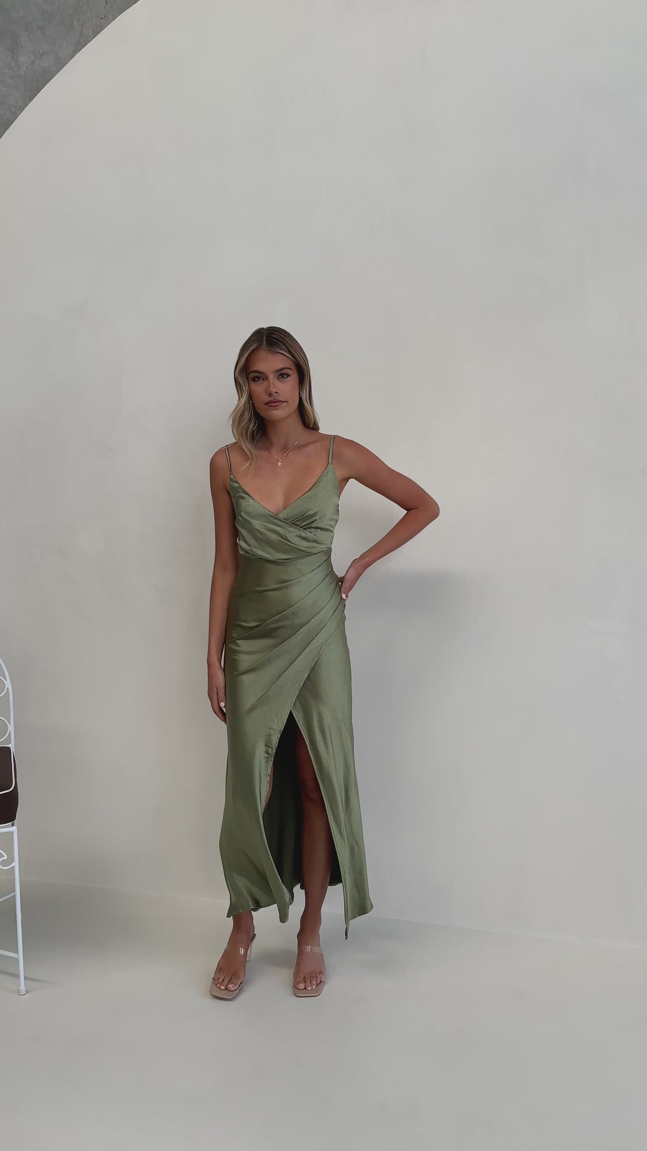 Elsa Midi Dress - Olive