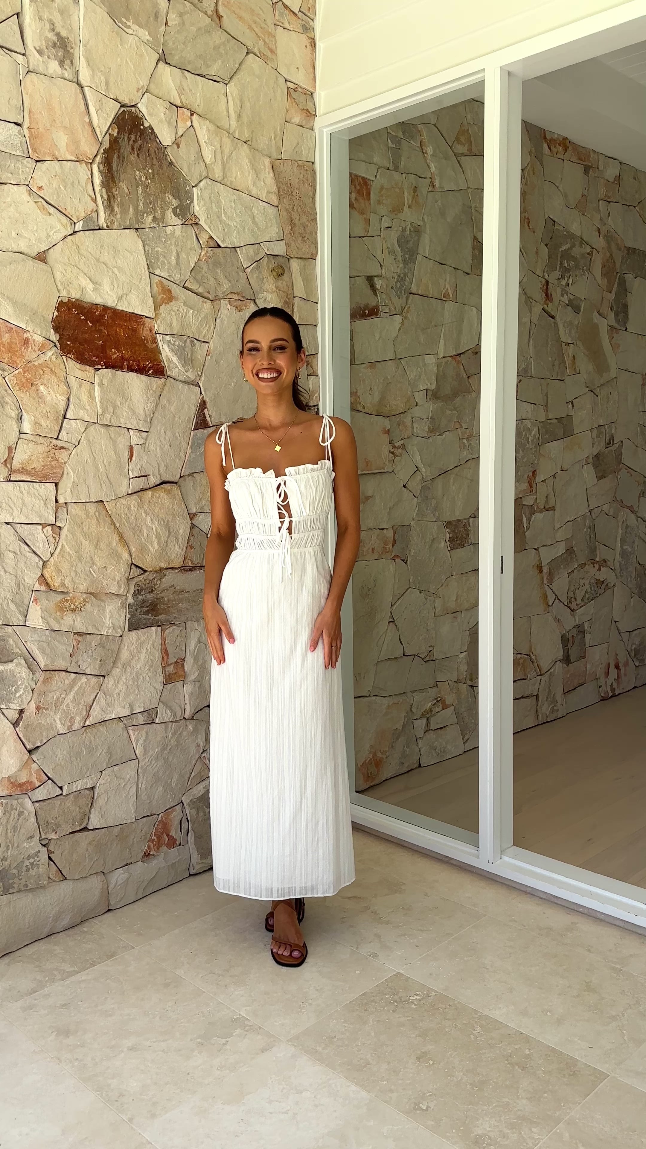 Francesca Maxi Dress - White - Billy J