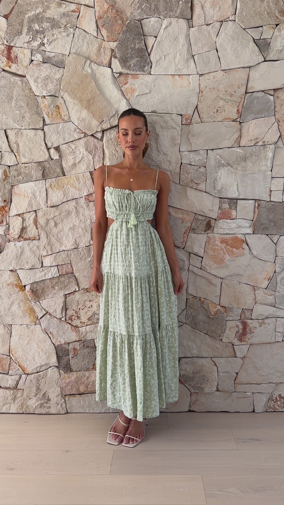 Vella Midi Dress - Sage Floral - Billy J